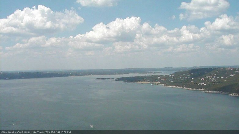 Lake Travis webcam, September 2, 2019 12:15 PM CT