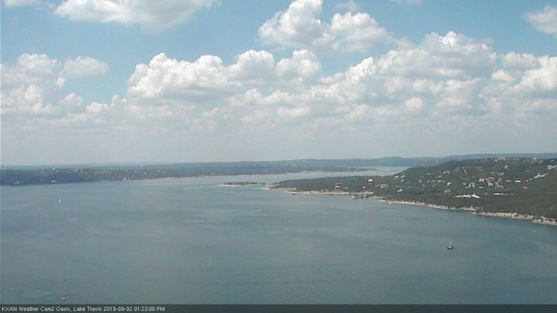 Lake Travis webcam, September 2, 2019 12:25 PM CT
