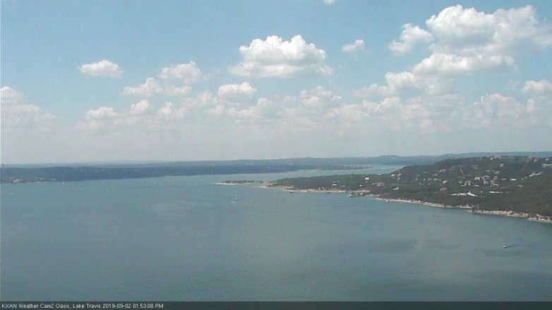 Lake Travis webcam, September 2, 2019 12:55 PM CT