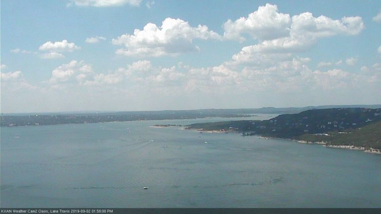 Lake Travis webcam, September 2, 2019 1:00 PM CT