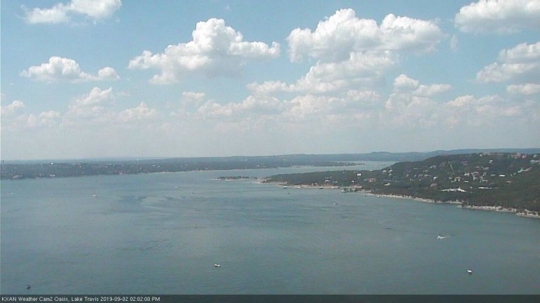 Lake Travis webcam, September 2, 2019 1:05 PM CT