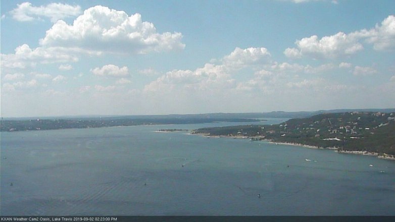 Lake Travis webcam, September 2, 2019 1:25 PM CT