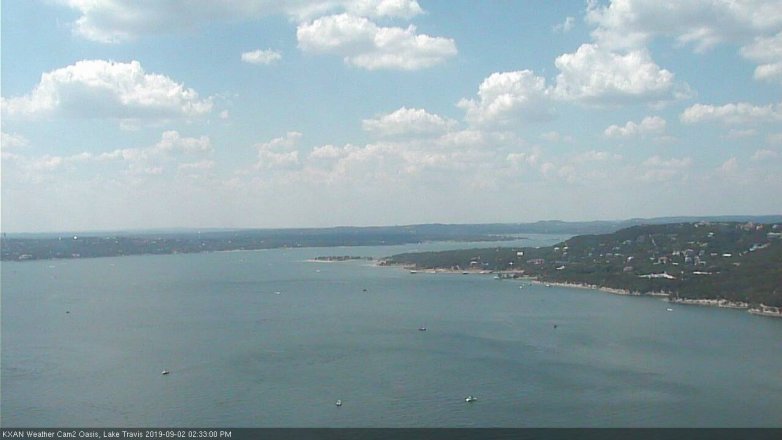 Lake Travis webcam, September 2, 2019 1:35 PM CT