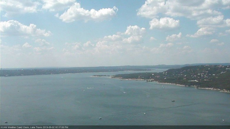Lake Travis webcam, September 2, 2019 1:40 PM CT