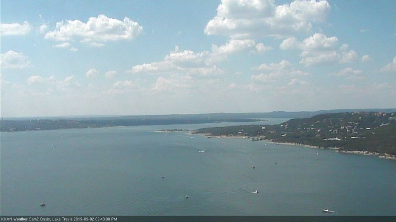 Lake Travis webcam, September 2, 2019 1:45 PM CT