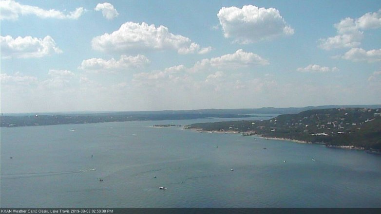 Lake Travis webcam, September 2, 2019 2:00 PM CT