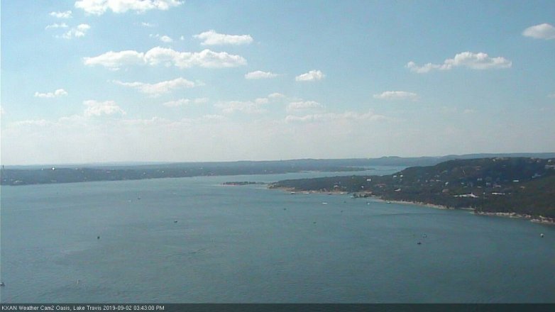 Lake Travis webcam, September 2, 2019 2:45 PM CT