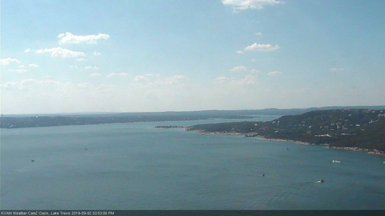 Lake Travis webcam, September 2, 2019 2:55 PM CT
