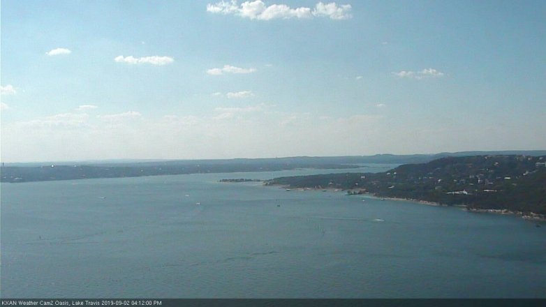 Lake Travis webcam, September 2, 2019 3:15 PM CT