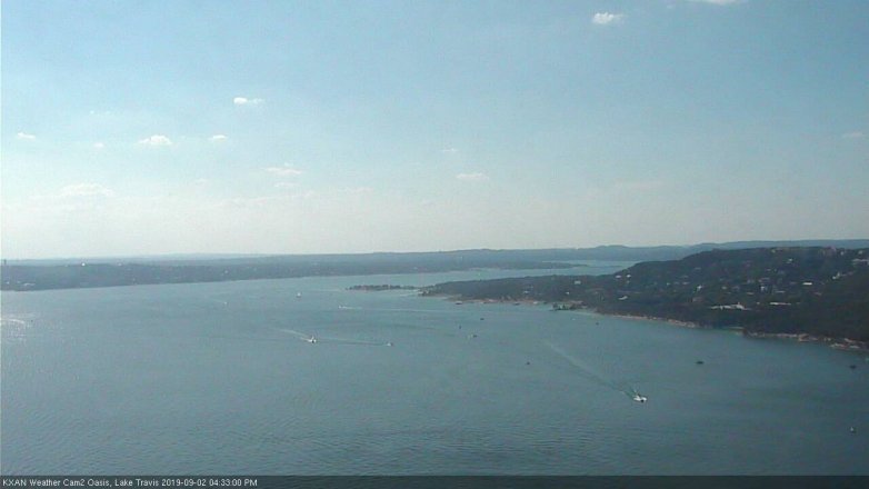 Lake Travis webcam, September 2, 2019 3:35 PM CT