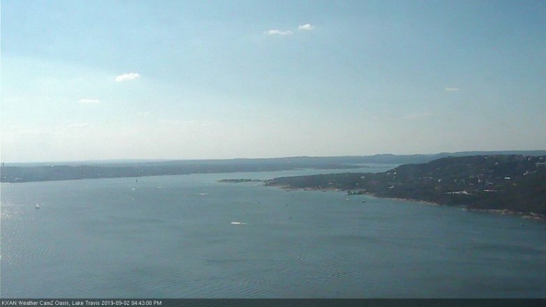 Lake Travis webcam, September 2, 2019 3:45 PM CT