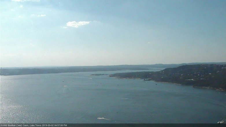 Lake Travis webcam, September 2, 2019 4:00 PM CT
