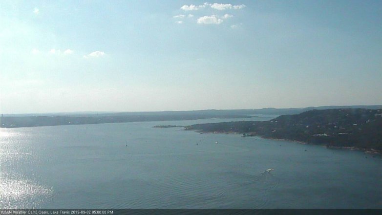 Lake Travis webcam, September 2, 2019 4:10 PM CT