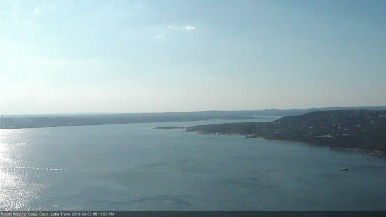 Lake Travis webcam, September 2, 2019 4:15 PM CT