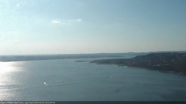 Lake Travis webcam, September 2, 2019 4:25 PM CT
