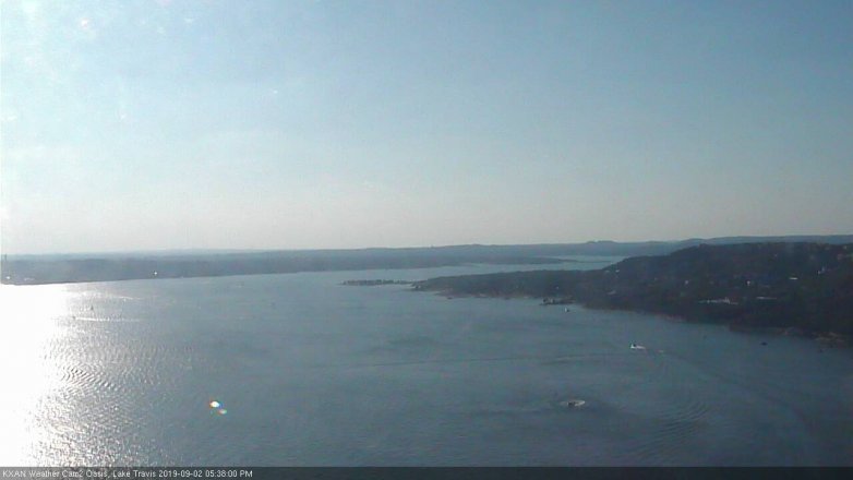 Lake Travis webcam, September 2, 2019 4:40 PM CT