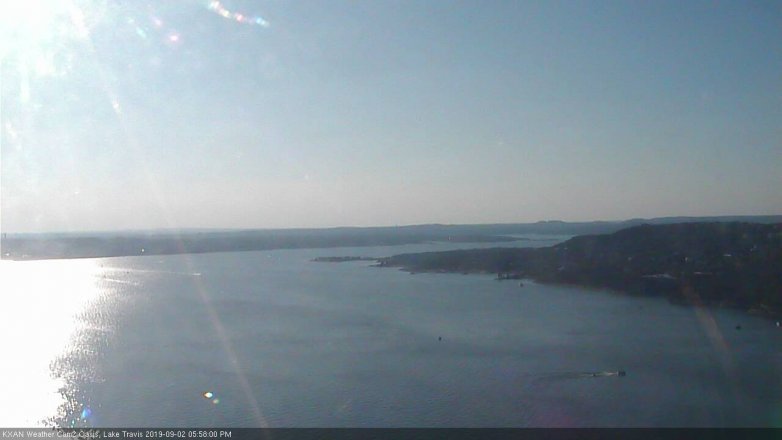 Lake Travis webcam, September 2, 2019 5:00 PM CT