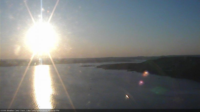 Lake Travis webcam, September 2, 2019 6:25 PM CT