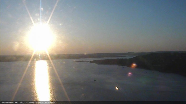 Lake Travis webcam, September 2, 2019 6:30 PM CT