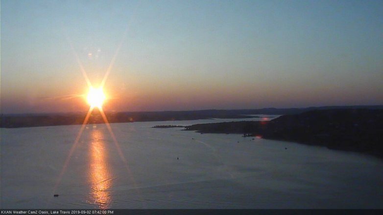 Lake Travis webcam, September 2, 2019 6:45 PM CT