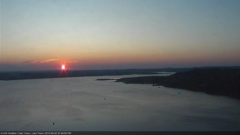 Lake Travis webcam, September 2, 2019 6:50 PM CT