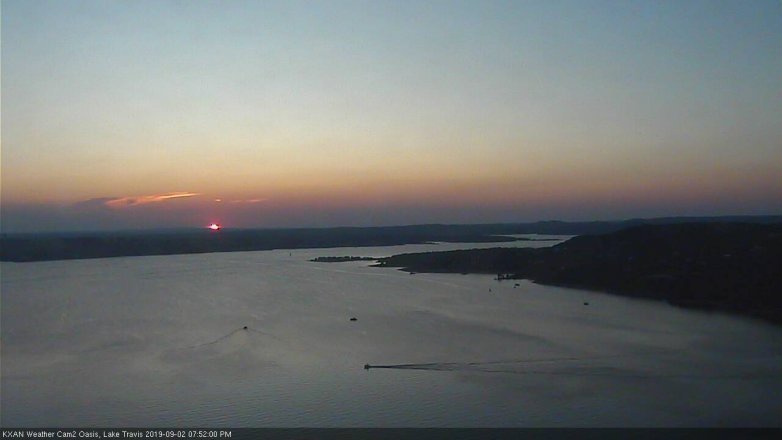 Lake Travis webcam, September 2, 2019 6:55 PM CT