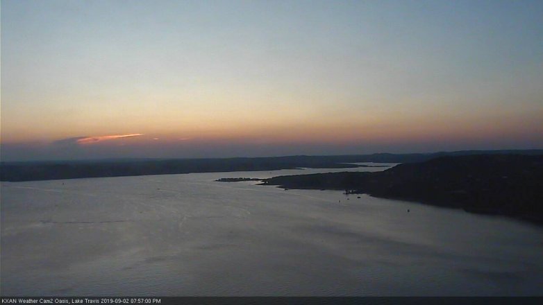 Lake Travis webcam, September 2, 2019 7:00 PM CT