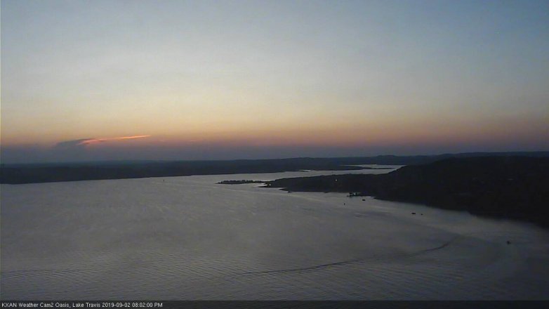 Lake Travis webcam, September 2, 2019 7:05 PM CT