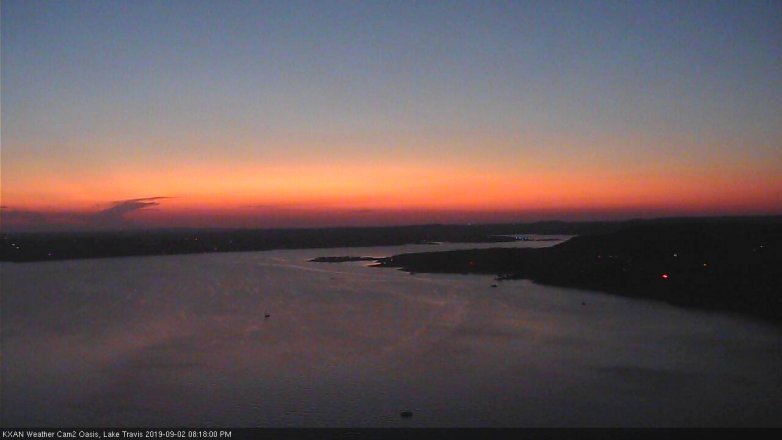 Lake Travis webcam, September 2, 2019 7:20 PM CT
