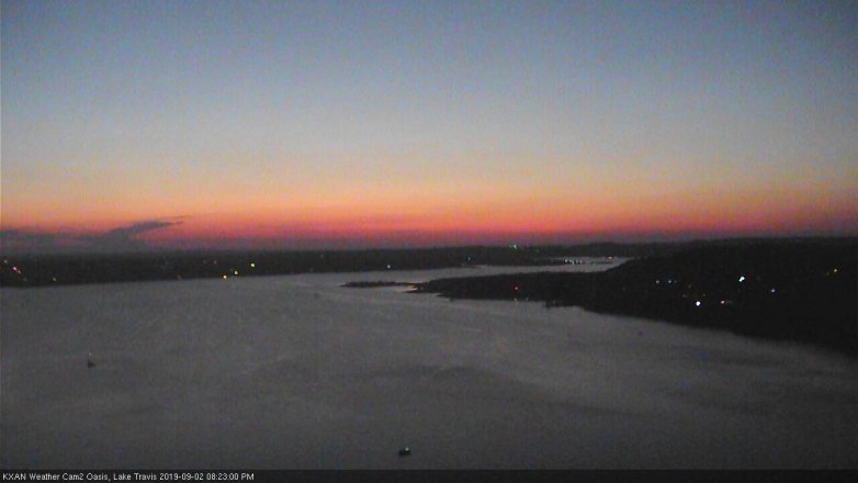 Lake Travis webcam, September 2, 2019 7:25 PM CT