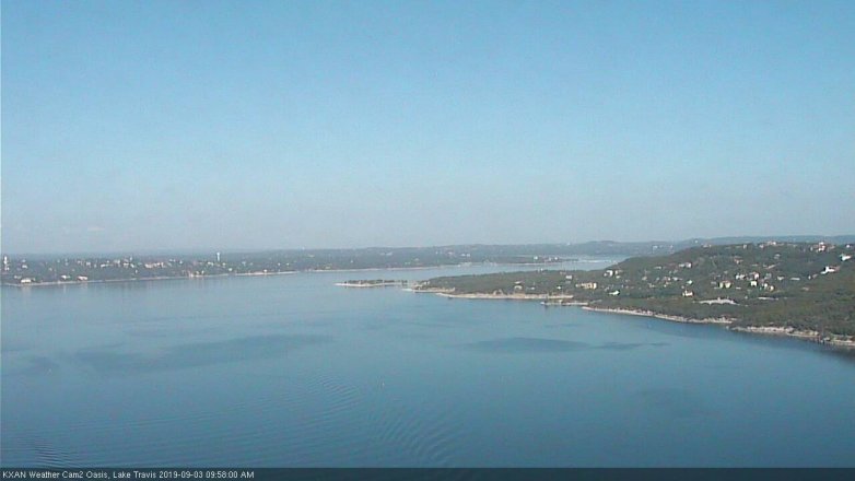 Lake Travis webcam, September 3, 2019 9:00 AM CT