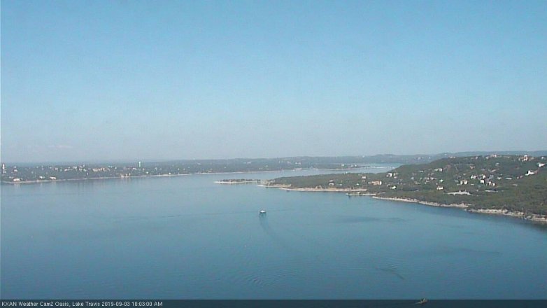 Lake Travis webcam, September 3, 2019 9:05 AM CT