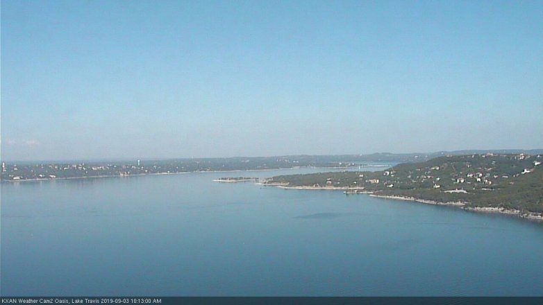 Lake Travis webcam, September 3, 2019 9:15 AM CT