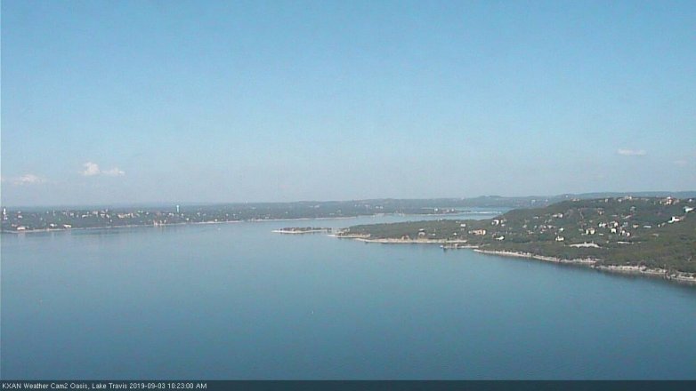 Lake Travis webcam, September 3, 2019 9:25 AM CT