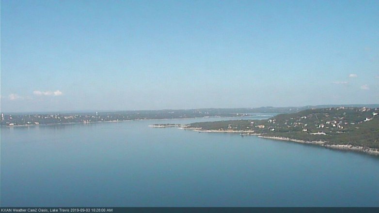 Lake Travis webcam, September 3, 2019 9:30 AM CT