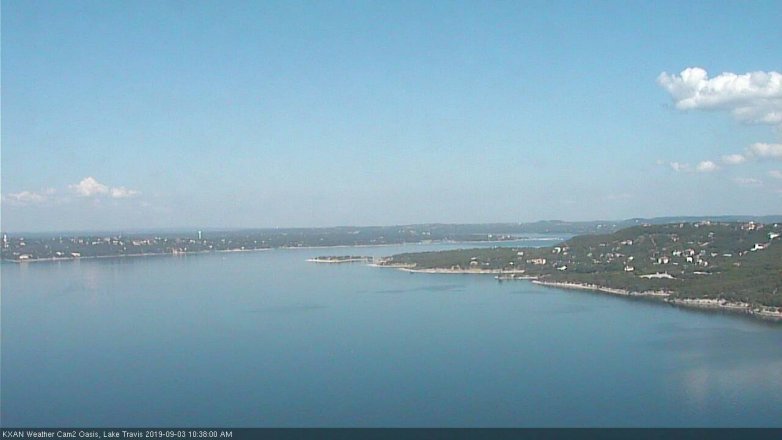 Lake Travis webcam, September 3, 2019 9:40 AM CT