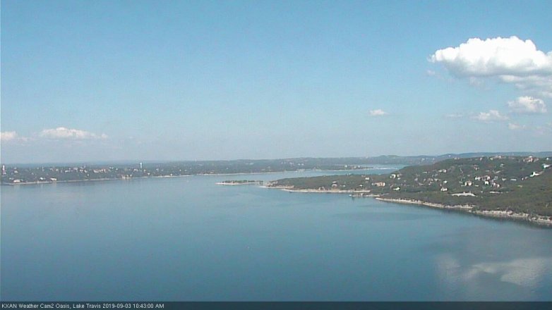 Lake Travis webcam, September 3, 2019 9:45 AM CT