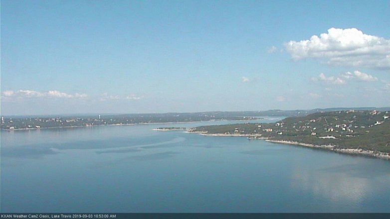 Lake Travis webcam, September 3, 2019 9:55 AM CT