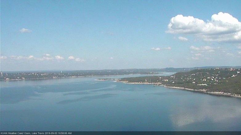 Lake Travis webcam, September 3, 2019 10:00 AM CT