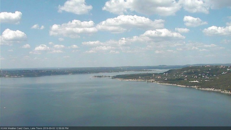 Lake Travis webcam, September 3, 2019 12:00 PM CT