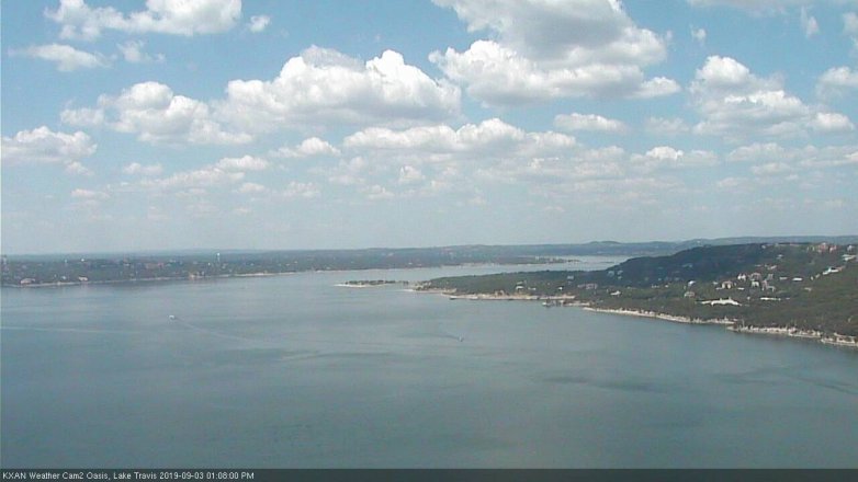 Lake Travis webcam, September 3, 2019 12:10 PM CT