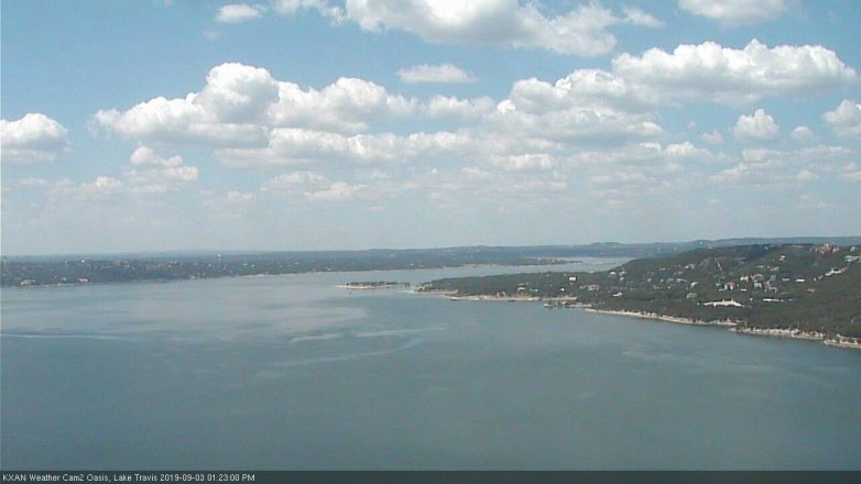 Lake Travis webcam, September 3, 2019 12:25 PM CT