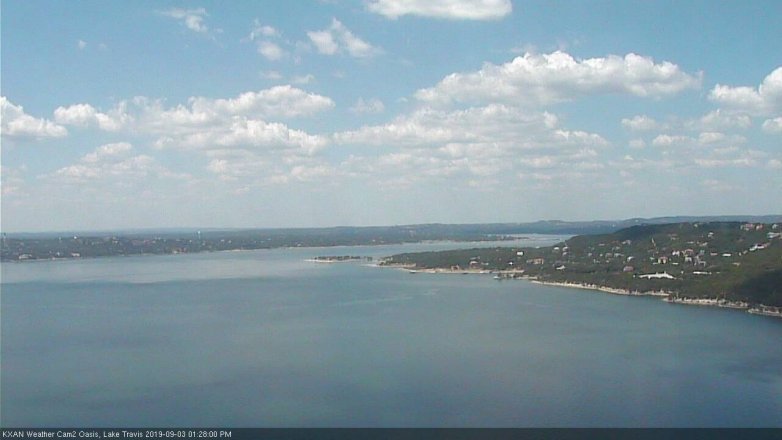 Lake Travis webcam, September 3, 2019 12:30 PM CT