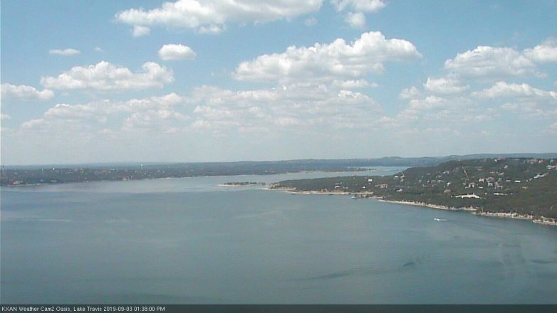Lake Travis webcam, September 3, 2019 12:40 PM CT