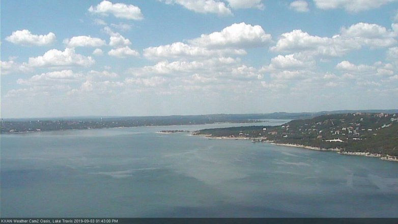Lake Travis webcam, September 3, 2019 12:45 PM CT