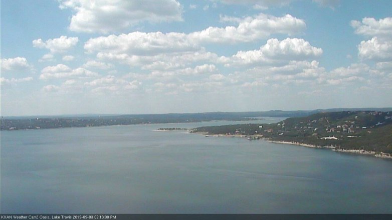 Lake Travis webcam, September 3, 2019 1:15 PM CT