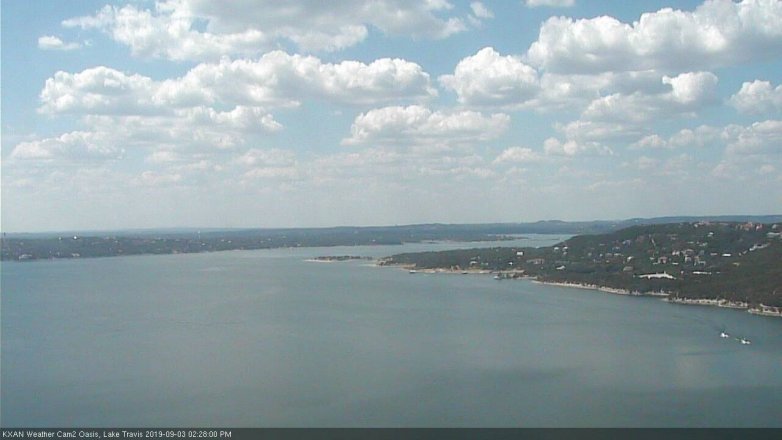 Lake Travis webcam, September 3, 2019 1:30 PM CT