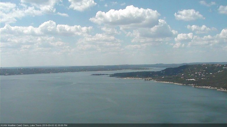 Lake Travis webcam, September 3, 2019 1:40 PM CT