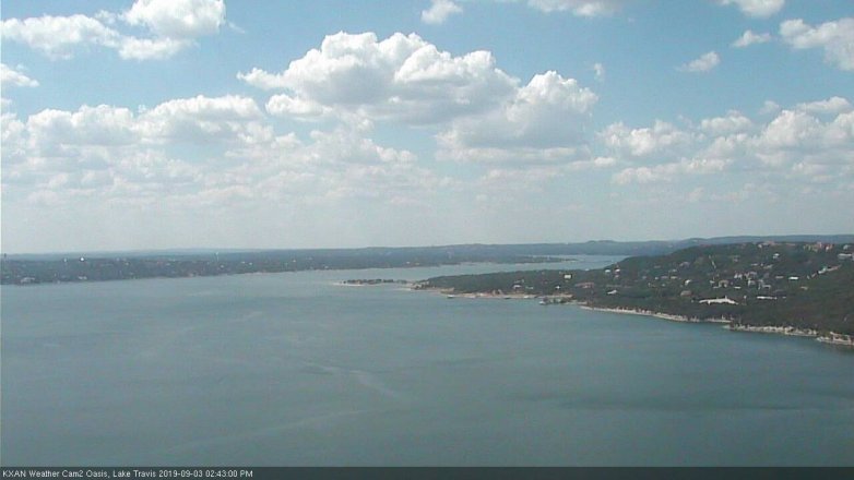 Lake Travis webcam, September 3, 2019 1:45 PM CT