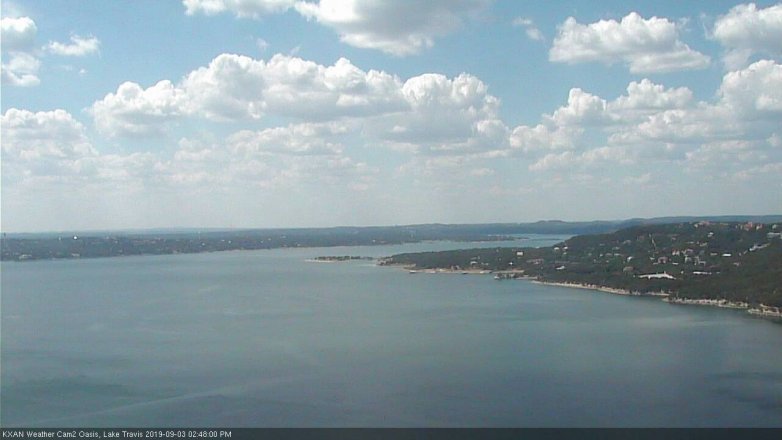Lake Travis webcam, September 3, 2019 1:50 PM CT